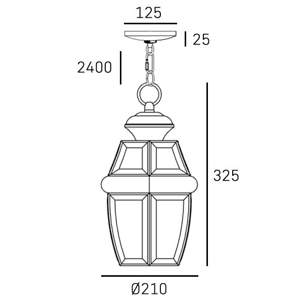 Whitley IP23 Single Pendant - Gold