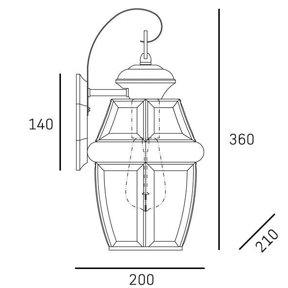 Whitley 1/2Lt IP23 Wall Sconce - Brass