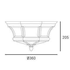 Whitley Flush IP44 Fitting - Brass