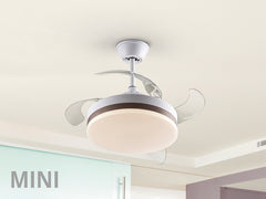 Vento Mini Ø 75 to 90 cm Dimmable Ceiling Fan- Various Finishes