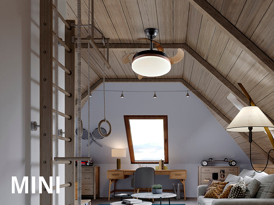 Vento Mini Ø 75 to 90 cm Dimmable Ceiling Fan- Various Finishes