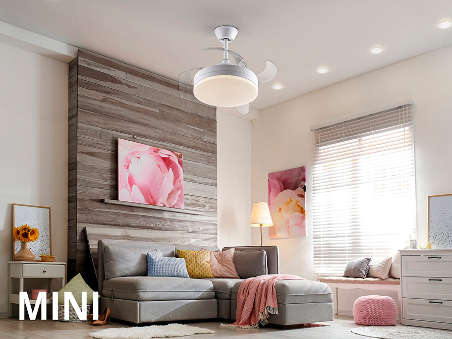 Vento Mini Ø 75 to 90 cm Dimmable Ceiling Fan- Various Finishes