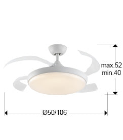 Venturi Ceiling fans Ø 100 to 120 cm- Black/ White Finishes