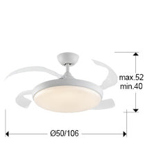 Venturi Ceiling fans Ø 100 to 120 cm- Black/ White Finishes