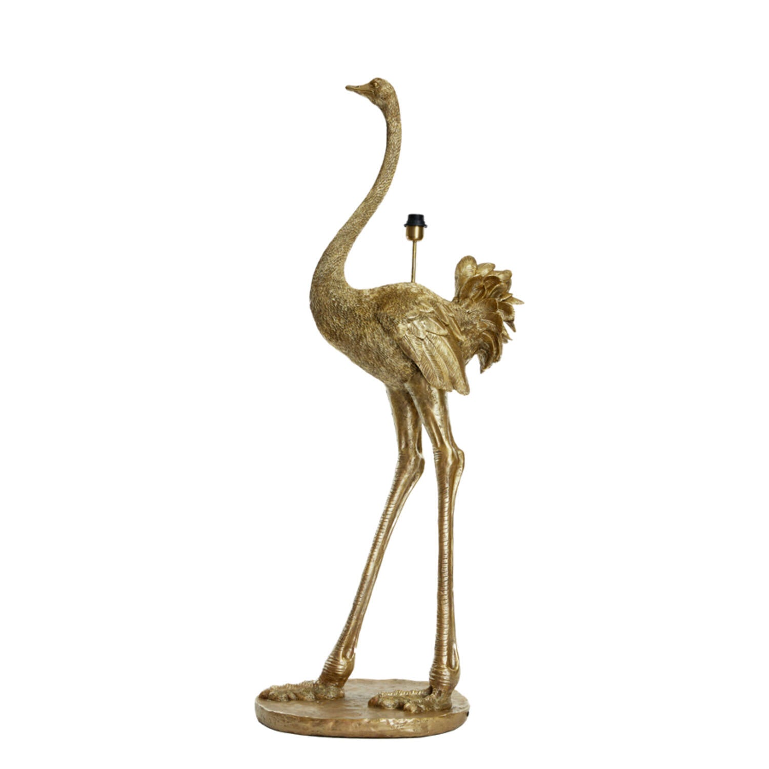 Ostrich Statement Floor Lamp - Pink/Bronze