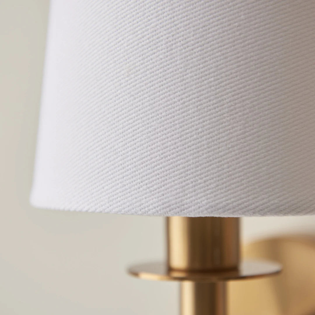 Envy Wall Light - Vintage Brass with White Shade