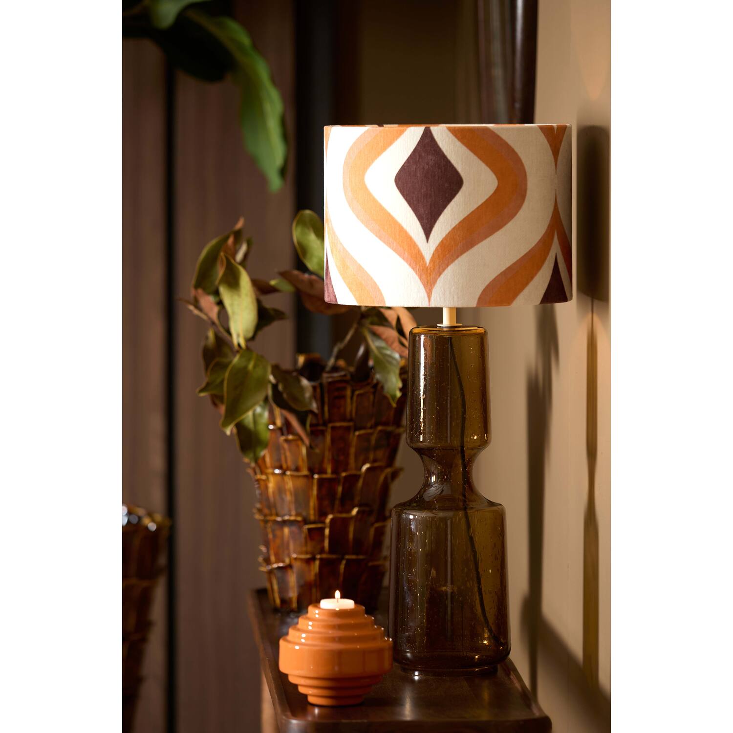 Labin Table Lamp Base Only- Smoked / Brown Glass Finishes