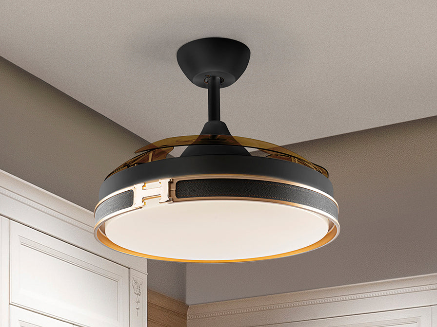 Heron Ceiling fans Ø 100 to 120 cm - White/ Black Finish