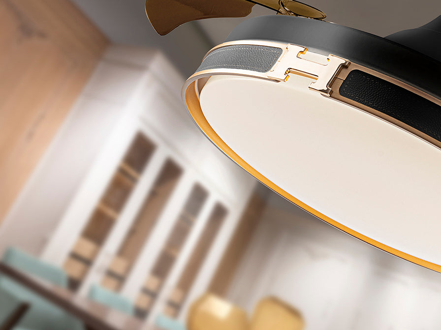 Heron Ceiling fans Ø 100 to 120 cm - White/ Black Finish