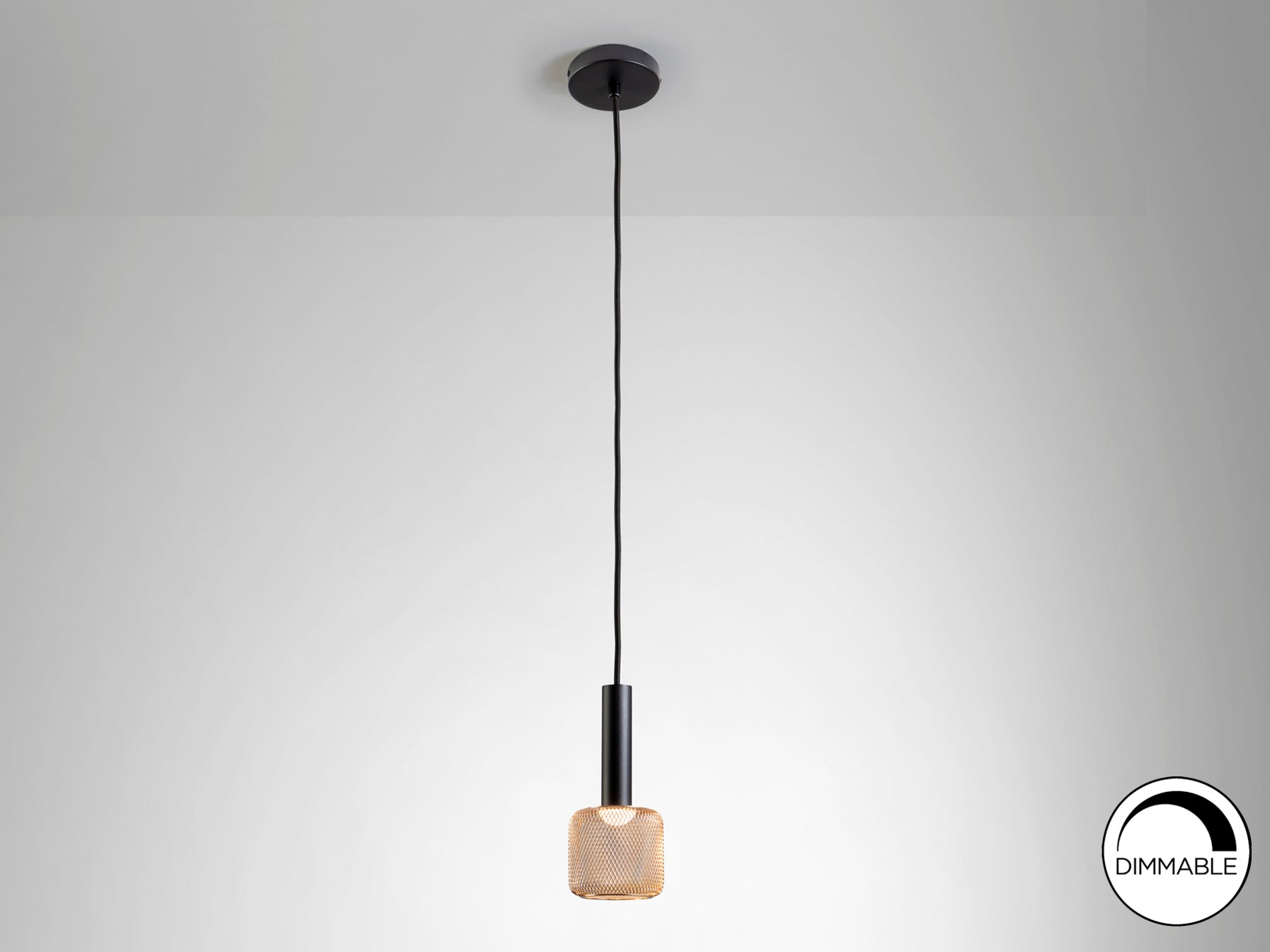 Sincro Single Pendant-  Black/Gold Finish