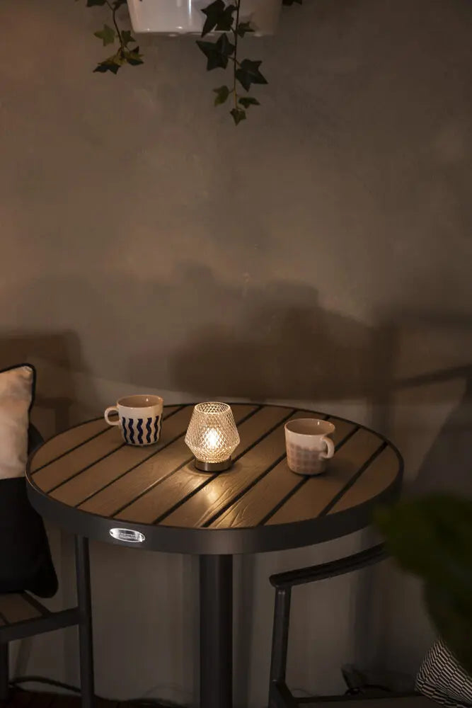Rechargeable Glass Table Lamp  Candle. LED