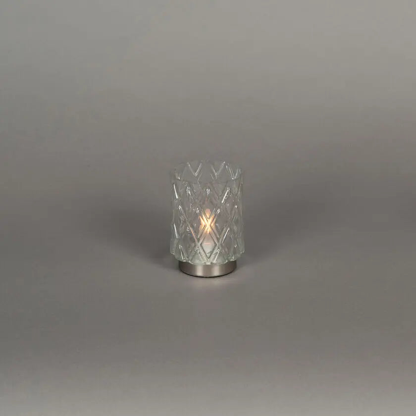 LED Rechargeable Glass Candle/ Table Lamp