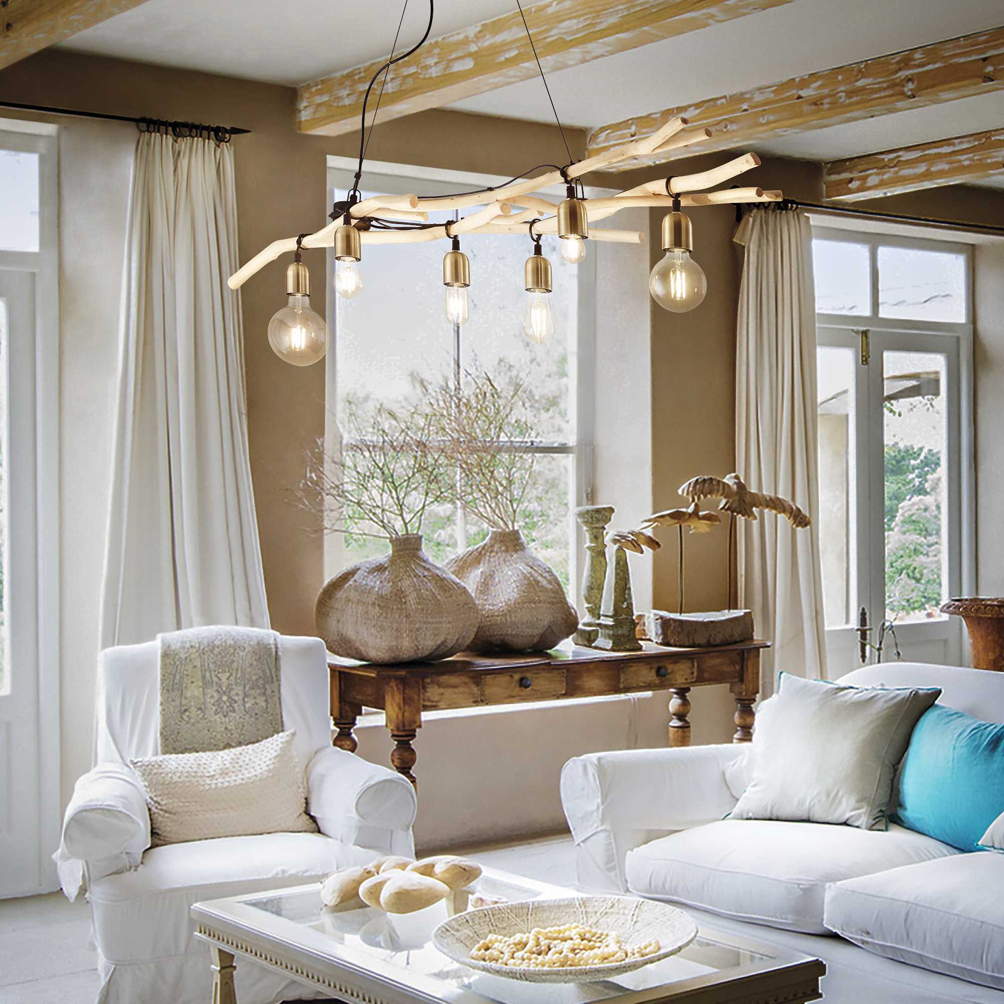Driftwood 6Lt Kitchen Pendant