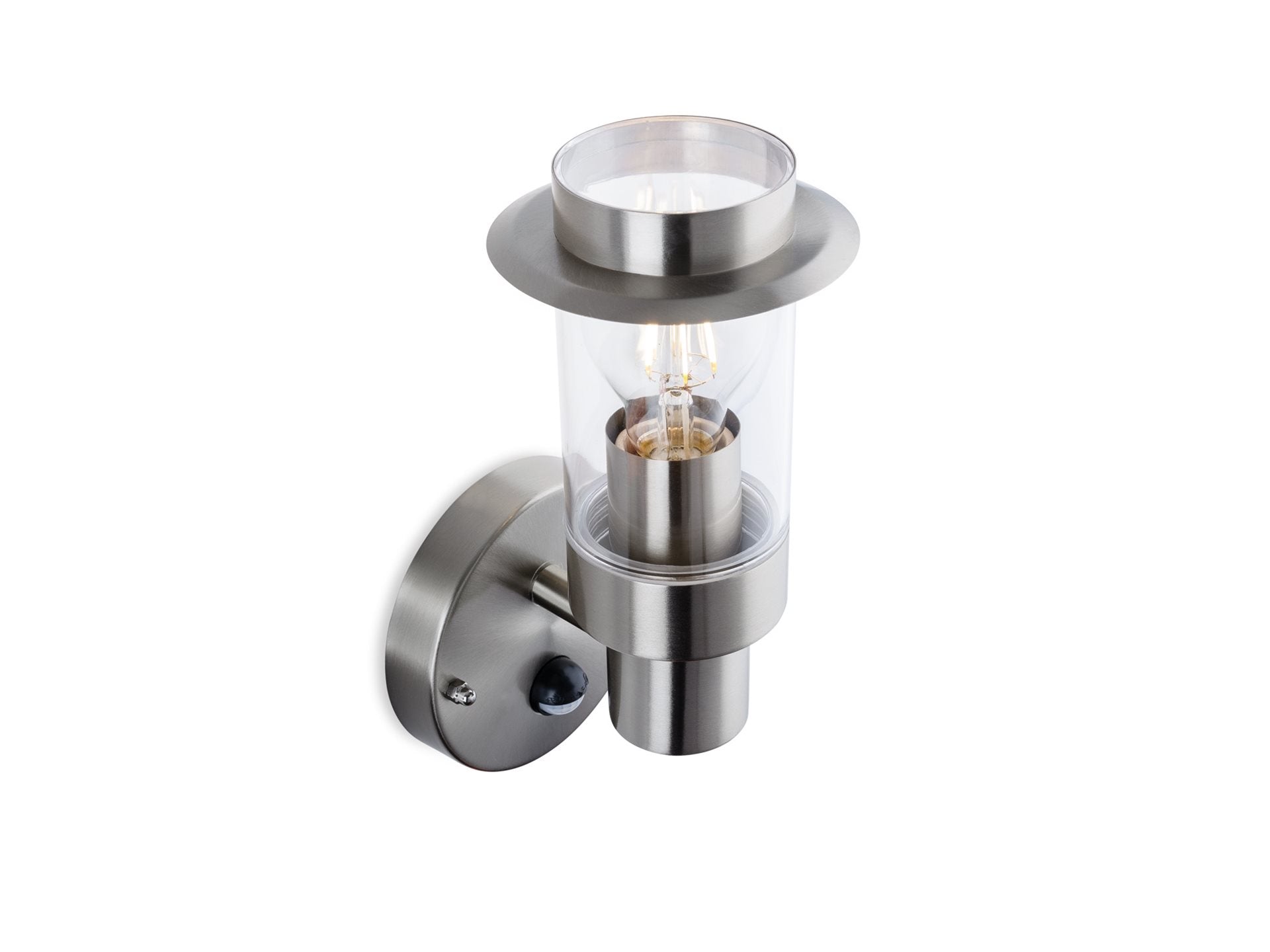 Darwin Wall Light with PIR- Stainless Steel