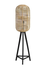 Tabana Floor Lamp Tripod - Natural Rattan Finish