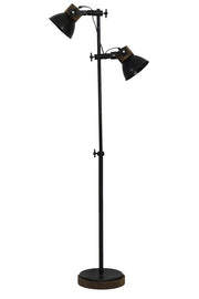 Jody Floor Lamp - Black & Zinc Weather Barn Finish