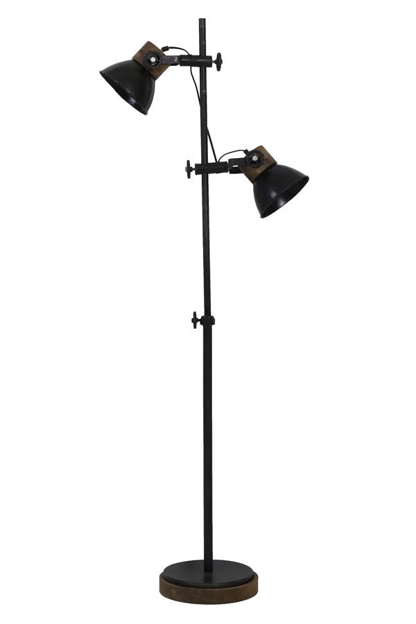 Jody Floor Lamp - Black & Zinc Weather Barn Finish