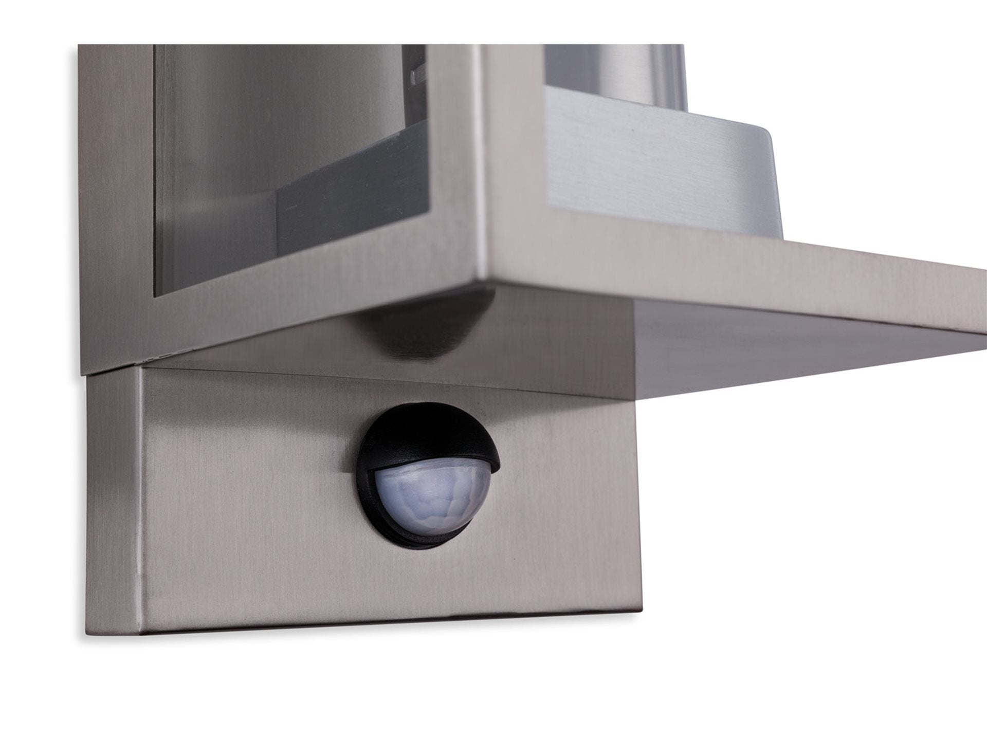 Dallas Wall Light with PIR- Black/ Stainless Steel
