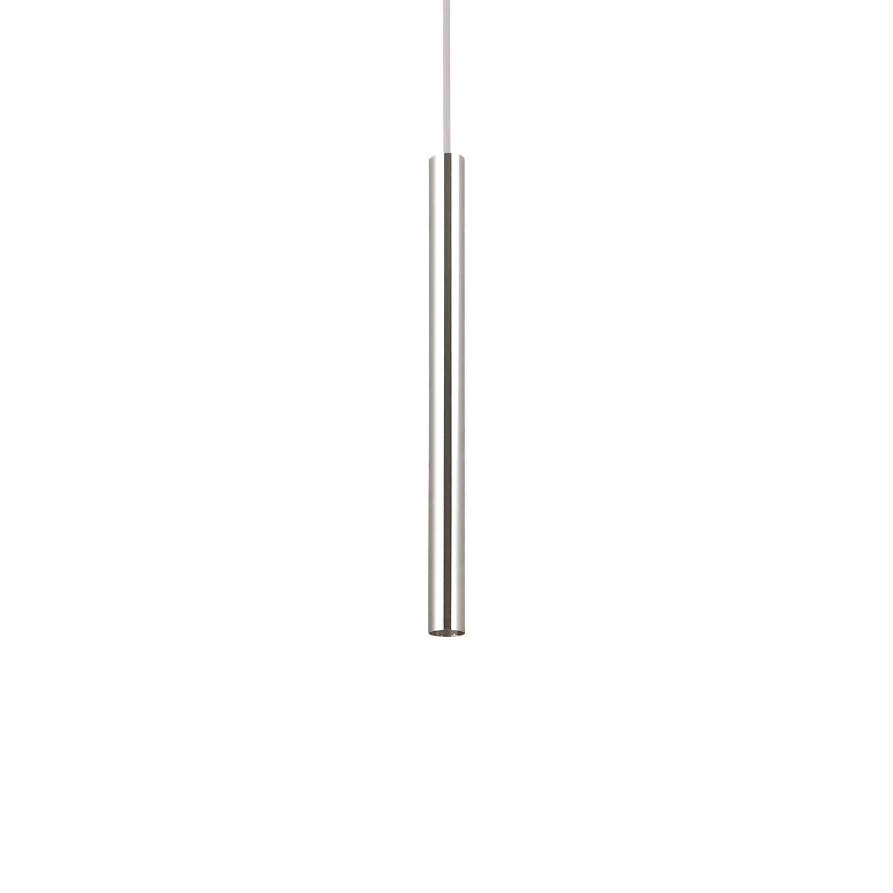 Ultrathin Pendant Light Fitting - White/Chrome/Black Finish