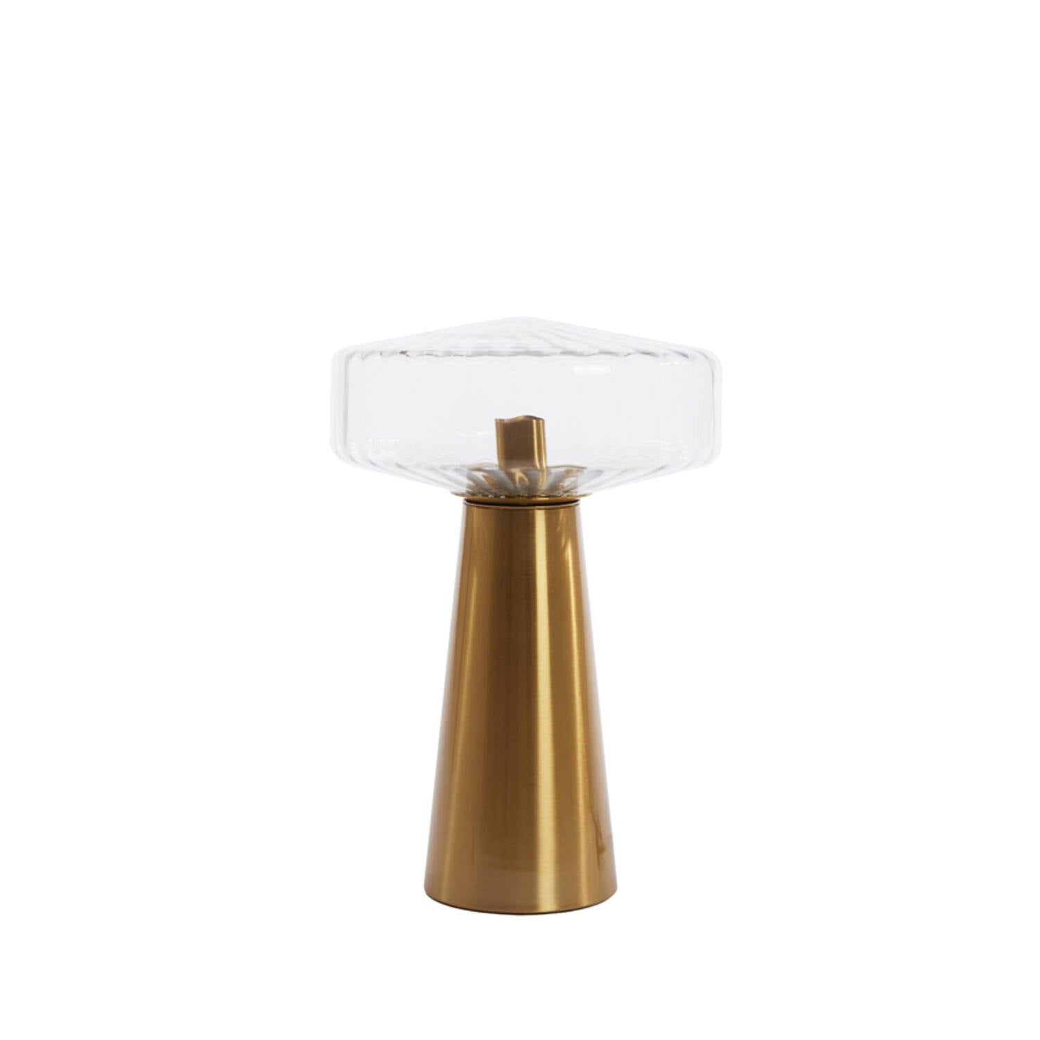 Pleat Table Lamp- White/ Clear/ Brown Finishes