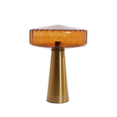 Pleat Table Lamp- White/ Clear/ Brown Finishes