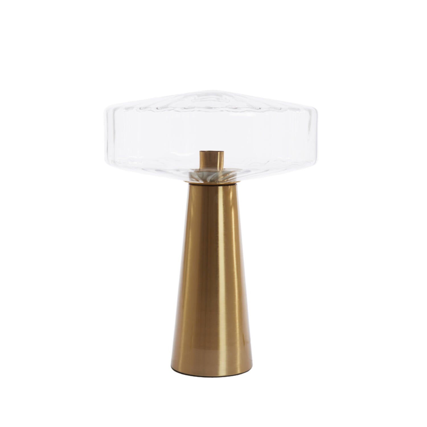 Pleat Table Lamp- White/ Clear/ Brown Finishes