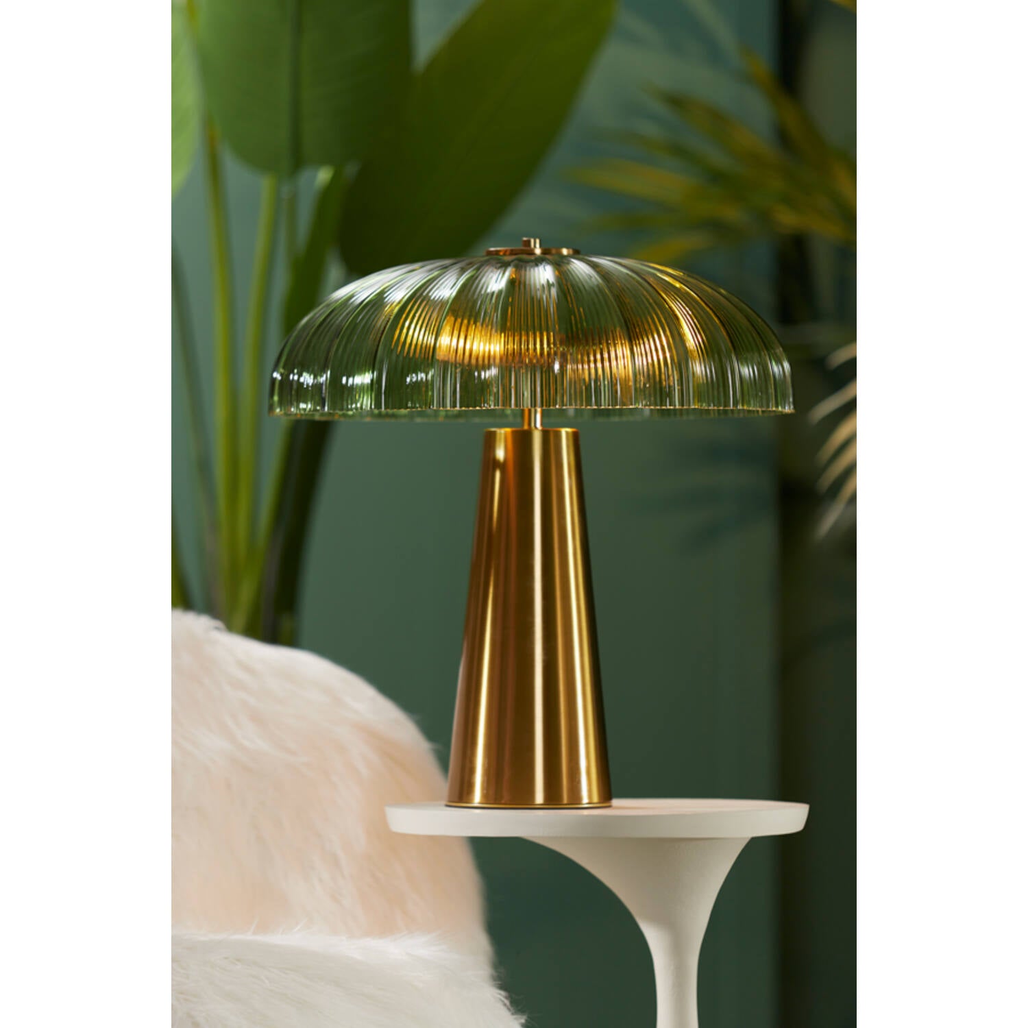 Fungo Table Lamp- Green/ Clear Finishes