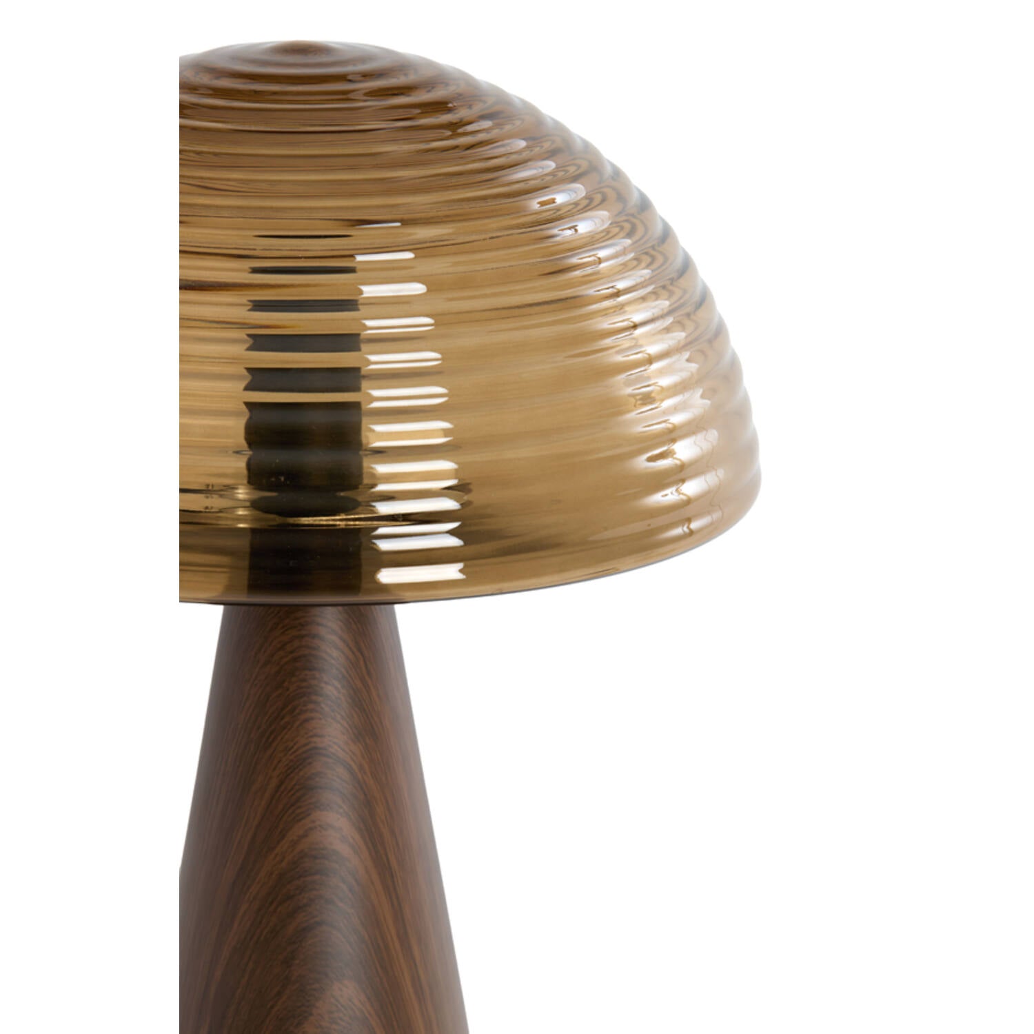 Mueda Table Lamp- Brown+Wood Finish