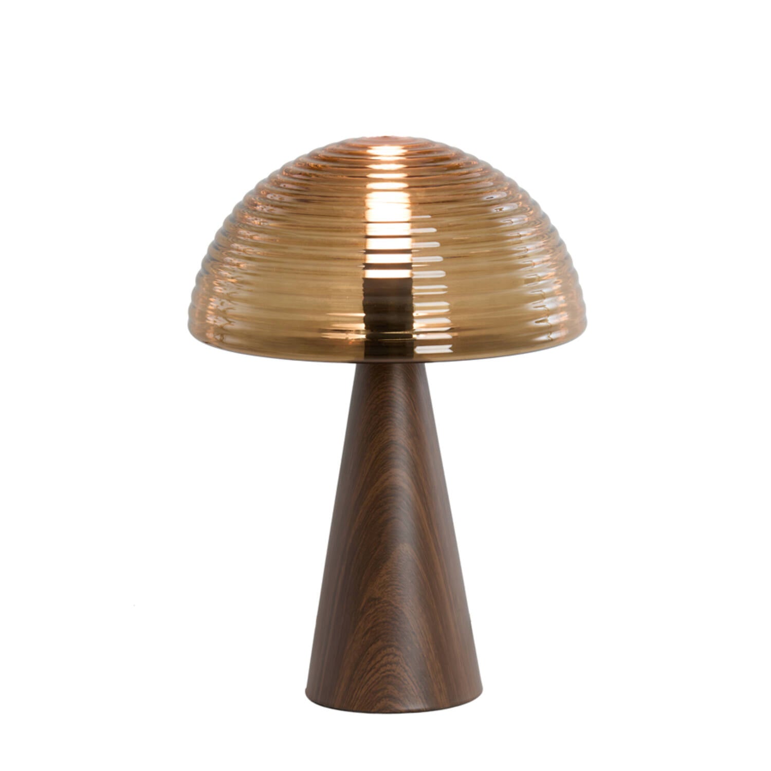 Mueda Table Lamp- Brown+Wood Finish