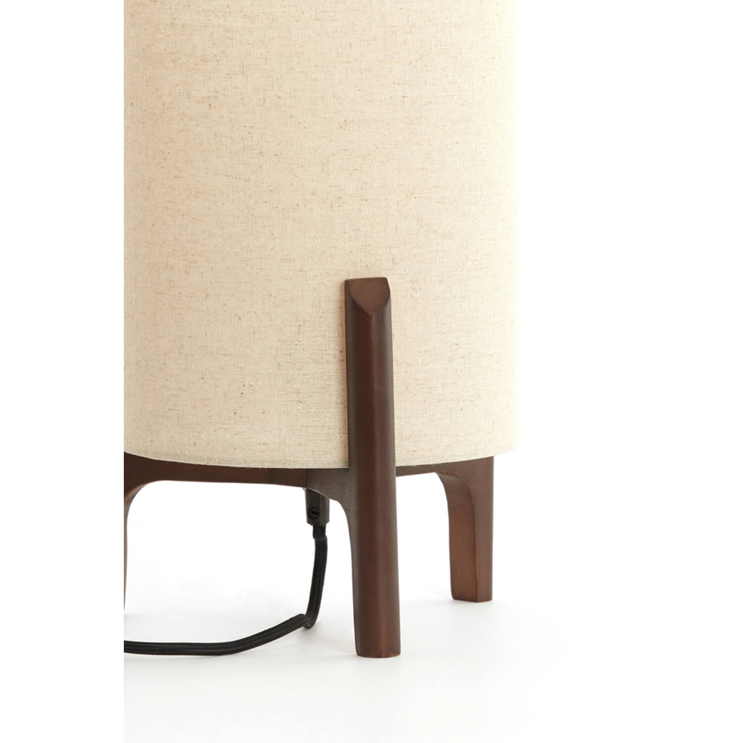 Litto Table Lamp- Dark Brown+Linen Natural