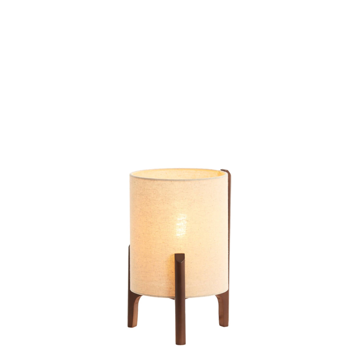 Litto Table Lamp- Dark Brown+Linen Natural