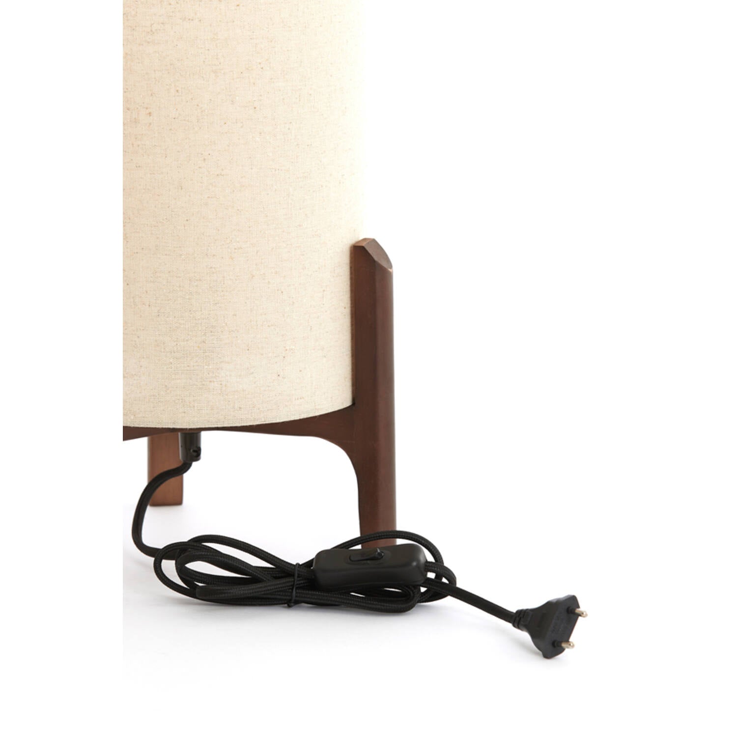 Litto Table Lamp- Dark Brown+Linen Natural