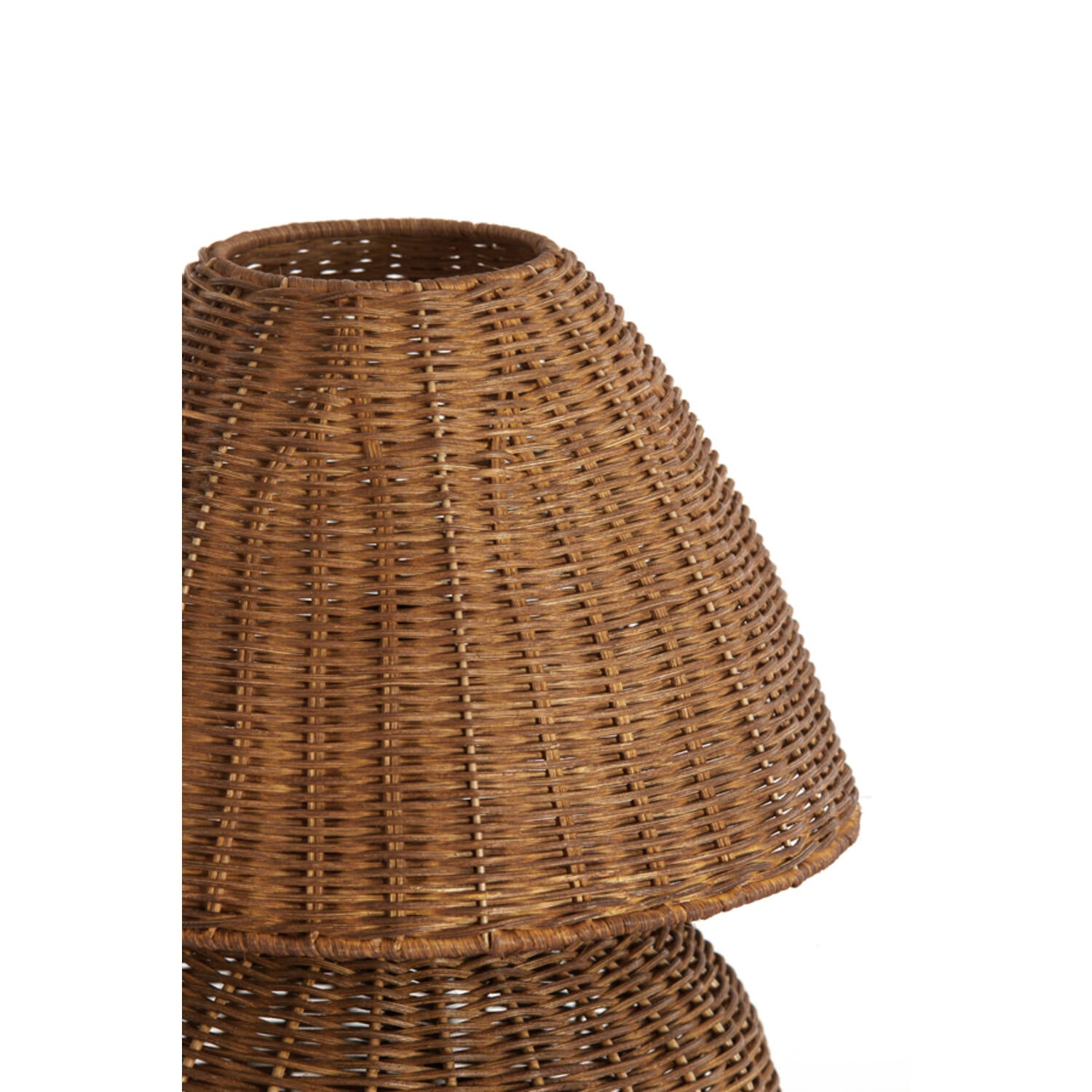 Mavon Rattan Table Lamp- dark brown Finish