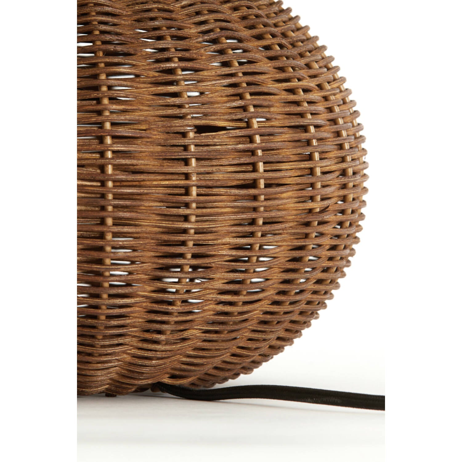 Mavon Rattan Table Lamp- dark brown Finish