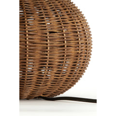 Mavon Rattan Table Lamp- dark brown Finish