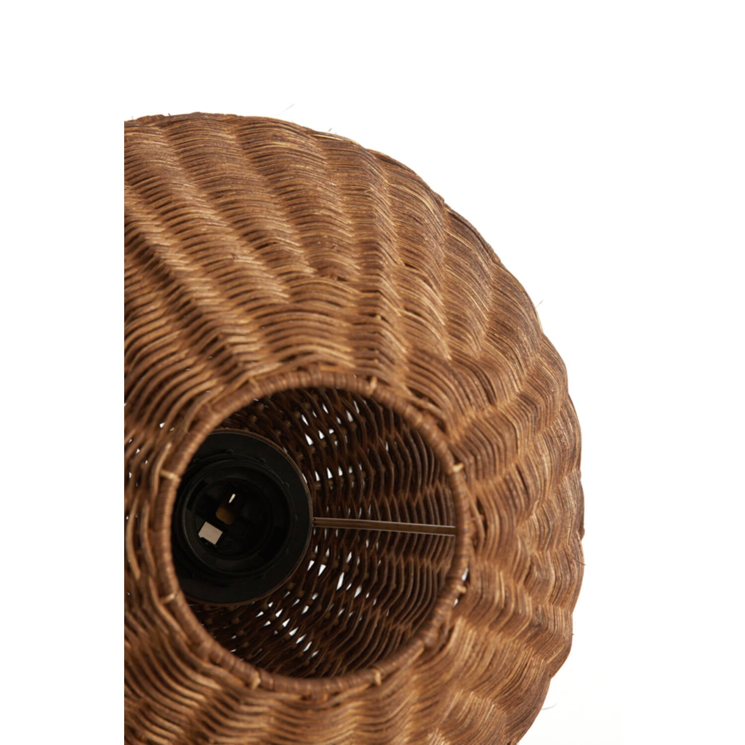 Mavon Rattan Table Lamp- dark brown Finish
