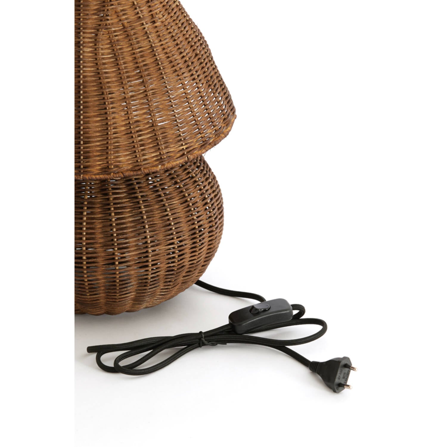 Mavon Rattan Table Lamp- dark brown Finish