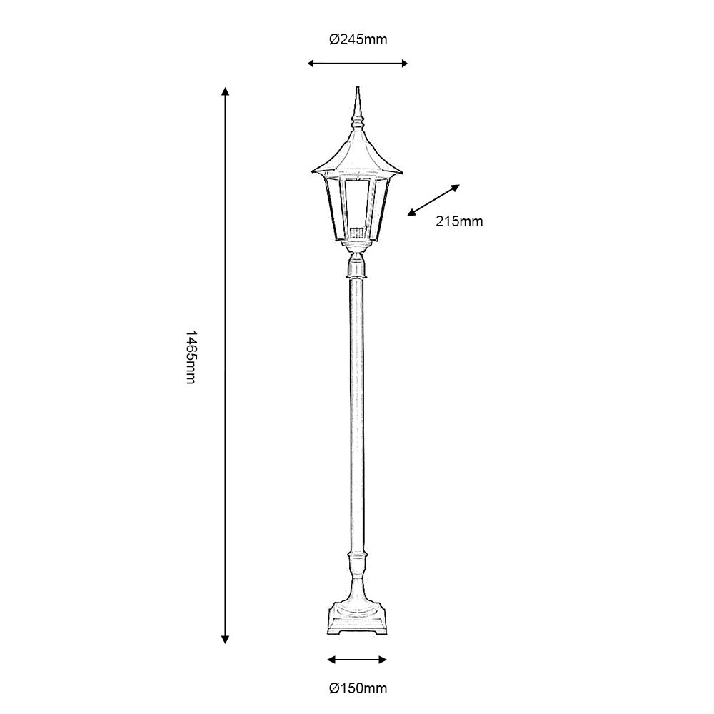 Cardinal 1/2/3Lt Post Light IP44