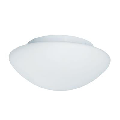 Tokyo 3Lt Flush - White Metal & Opal Glass