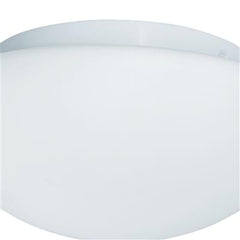 Tokyo 3Lt Flush - White Metal & Opal Glass