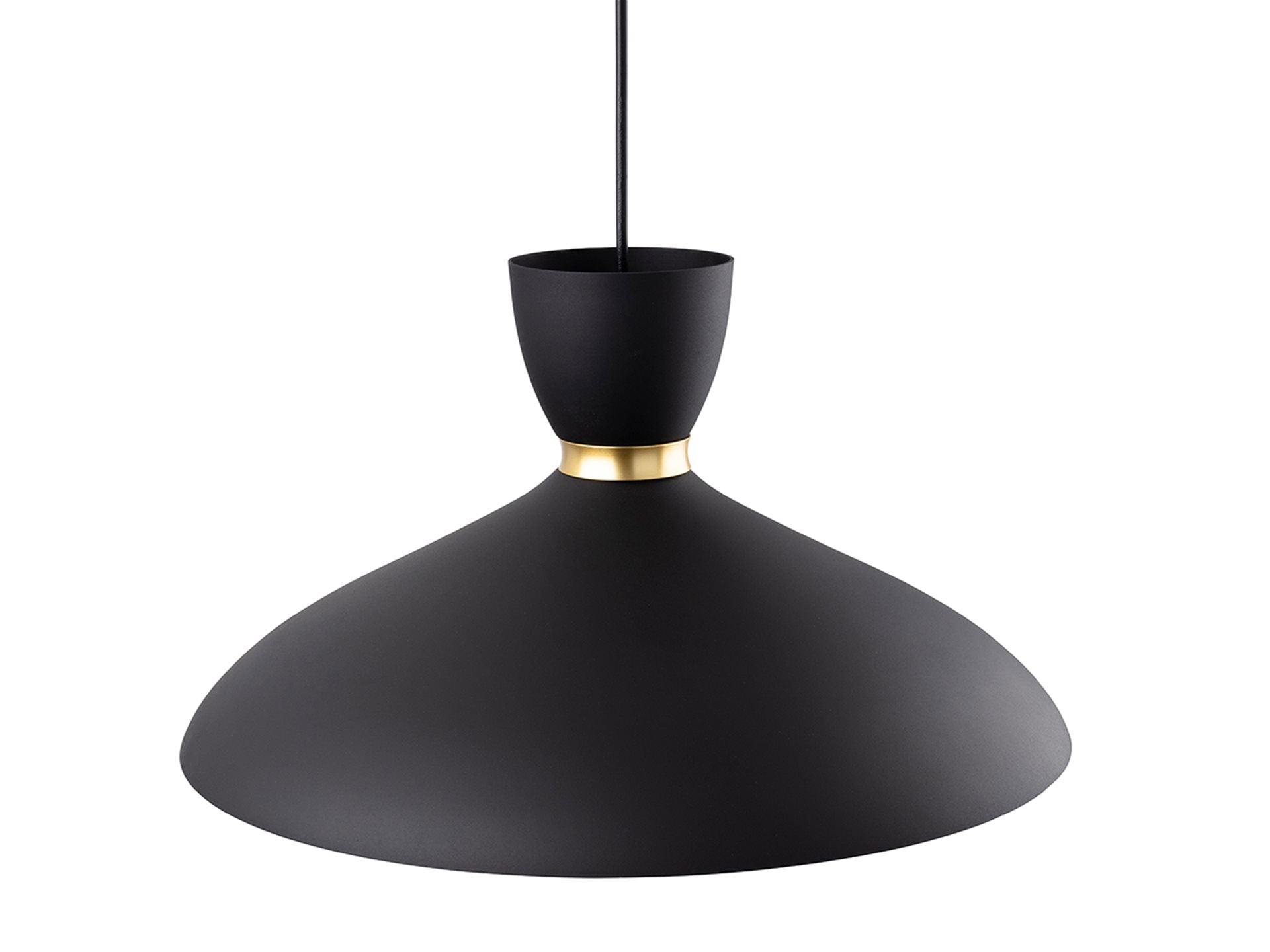 Ellis Pendant- Black w Matt Gold