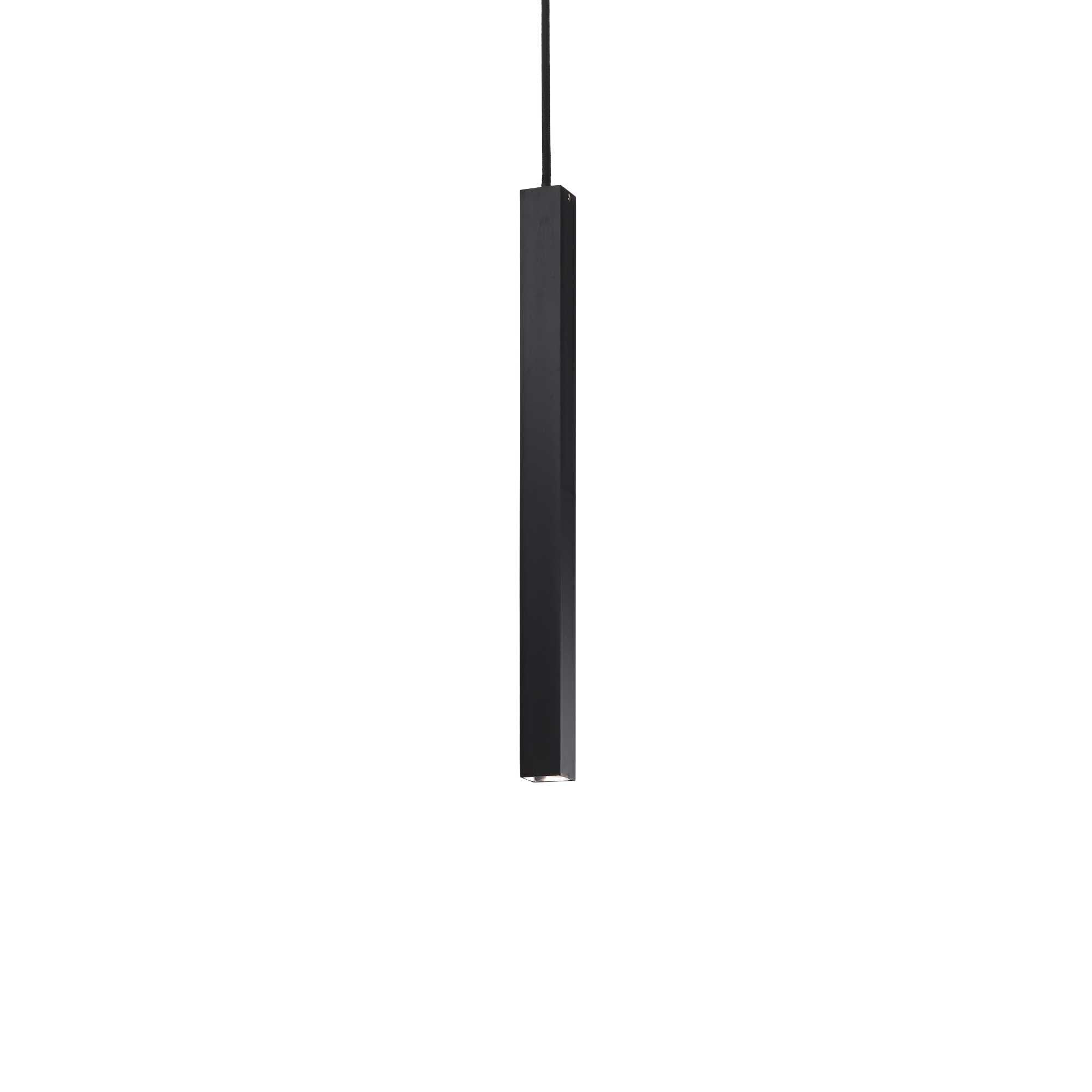 Ultrathin Pendant Light Fitting - White/Chrome/Black Finish