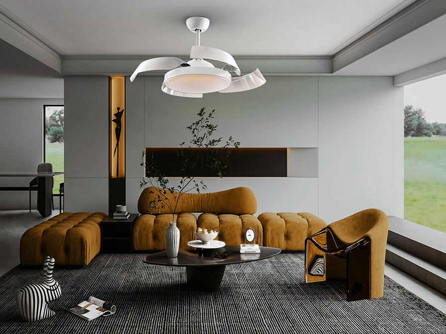 Enzo Ceiling fans Ø 100 to 120 cm- Black/ White