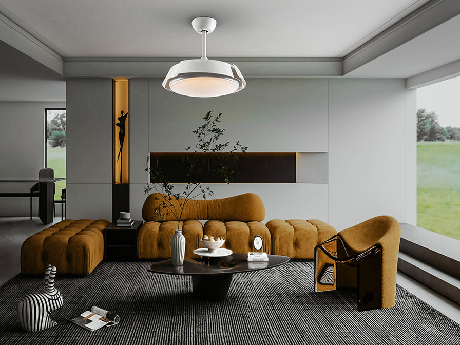 Enzo Ceiling fans Ø 100 to 120 cm- Black/ White