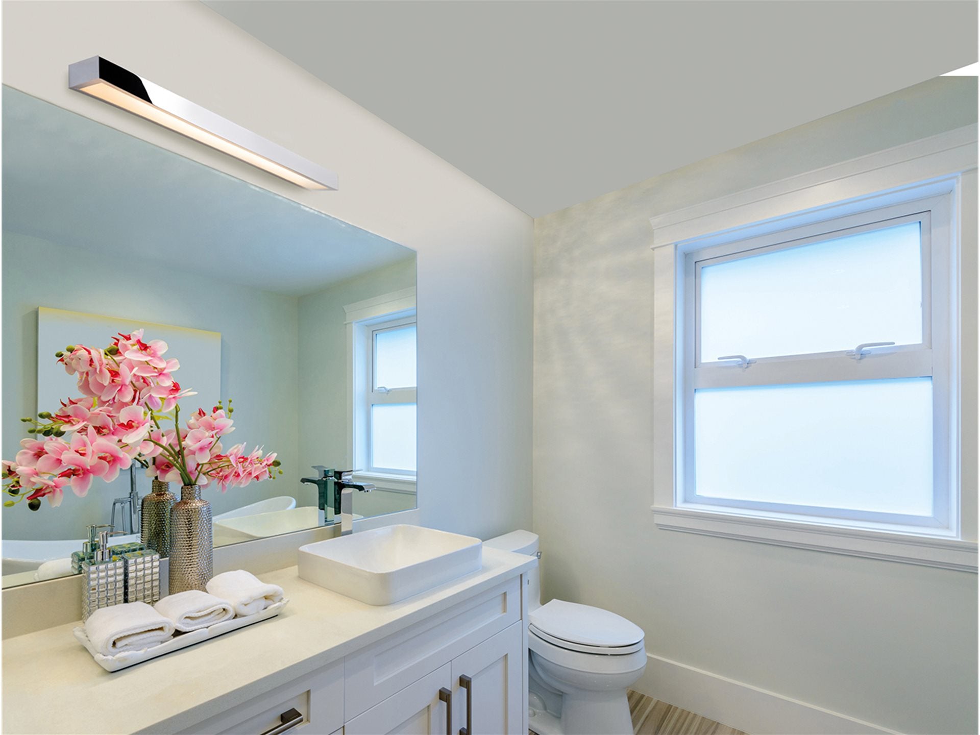 Zulu LED Wall Light - Chrome with Opal White Glass Diffuser