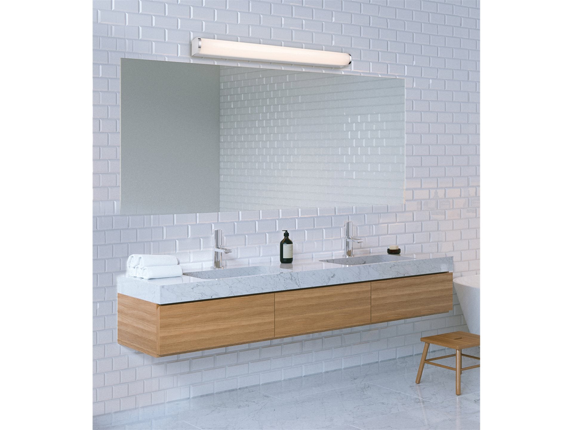 Bravo LED Bathroom Wall Light- Chrome/ Black Finishes