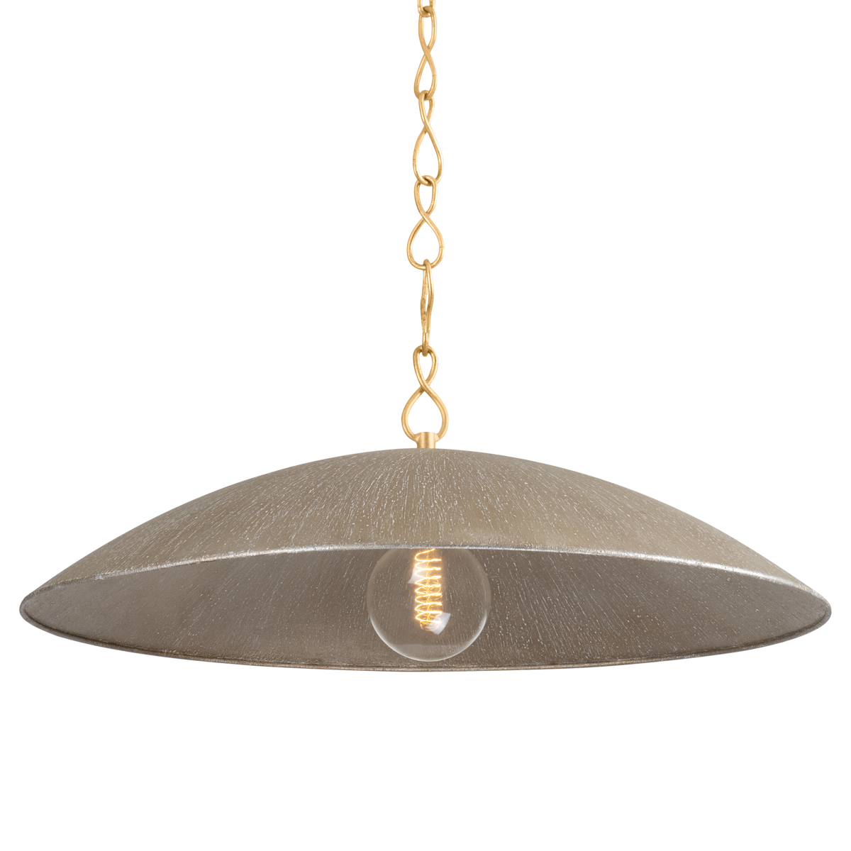 Eve 1Lt Small/Large Pendant - Gold Leaf