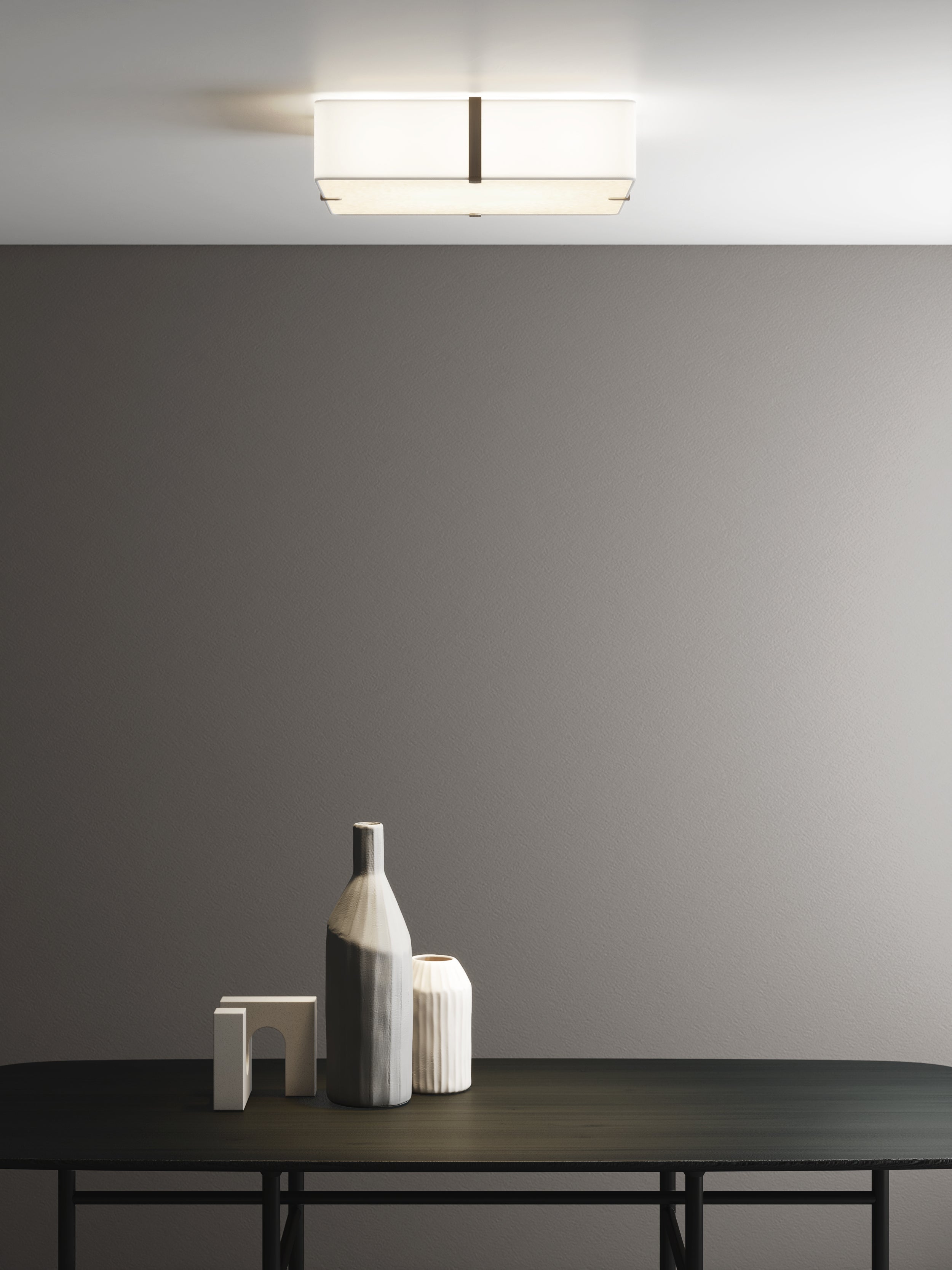 Elba Square 350/500 Shade- White/ Putty Finishes