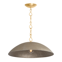 Eve 1Lt Small/Large Pendant - Gold Leaf