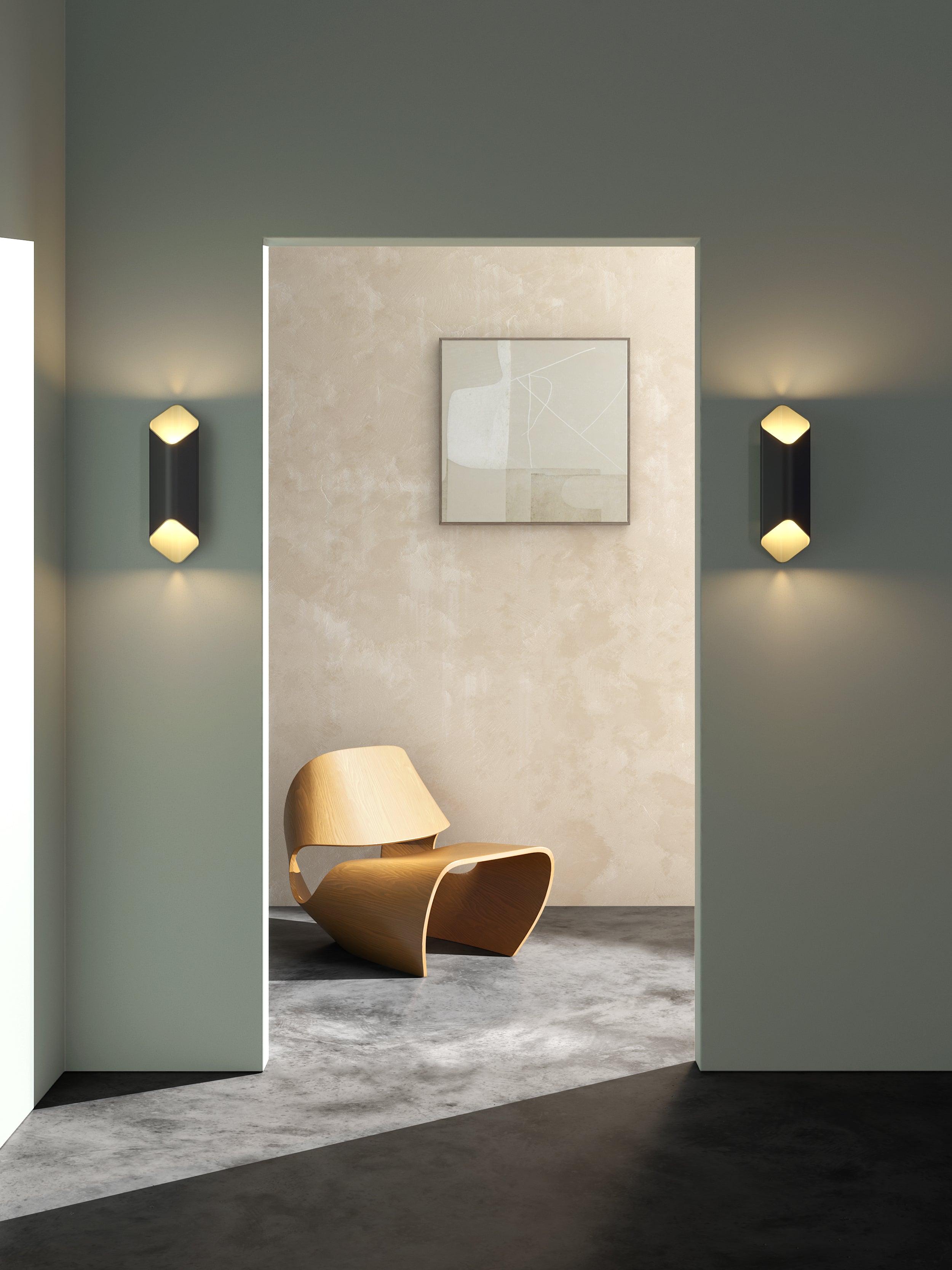 Ako 420/600 Phase Wall Light- Black/ White